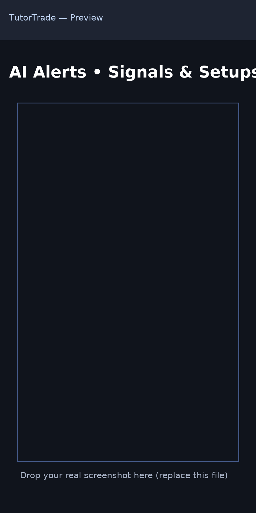 TutorTrade AI alerts and opportunities